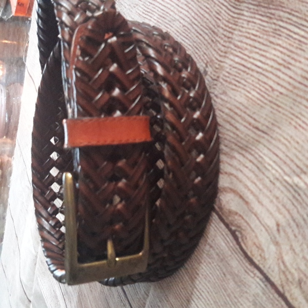 Dockers woven leather Men's belt size 46